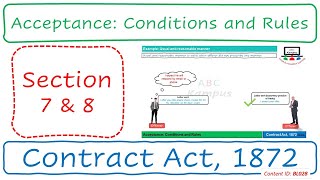 Section 7 & 8 Acceptance: Conditions and Rules | Contract Act, 1872 (BL028)
