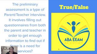 Review records, preliminary assessments, Medical & Environmental variables (BACB Task list)