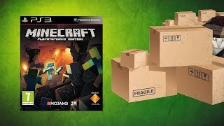 Minecraft PS3 Disk Edition Unboxing w/special Guest Cat