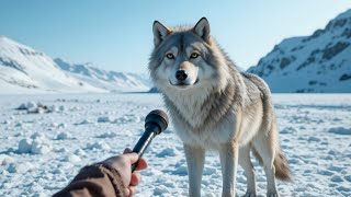 I Made Realistic Talking Wolf AI Video in Snowy Forest