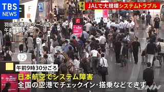 日本航空 国内線で一時大規模システム障害・運航見合わせ