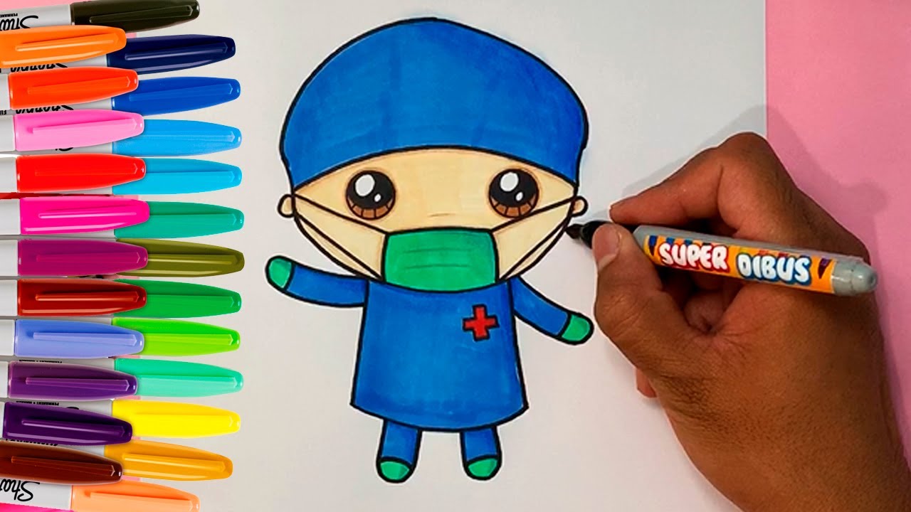 COMO DIBUJAR UN MEDICO CON CUBREBOCAS KAWAII | how to draw a doctor with a  face mask - thptnganamst.edu.vn