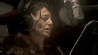 Claudia Black in studio Strange Frame recording 2011