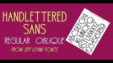 Handlettered Sans JNL: Art Deco Inspired Sans Serif Font Release