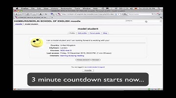 "3-Minute Moodle Guide" - how to edit your user profile