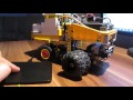 LEGO remote controlled truck close-up.