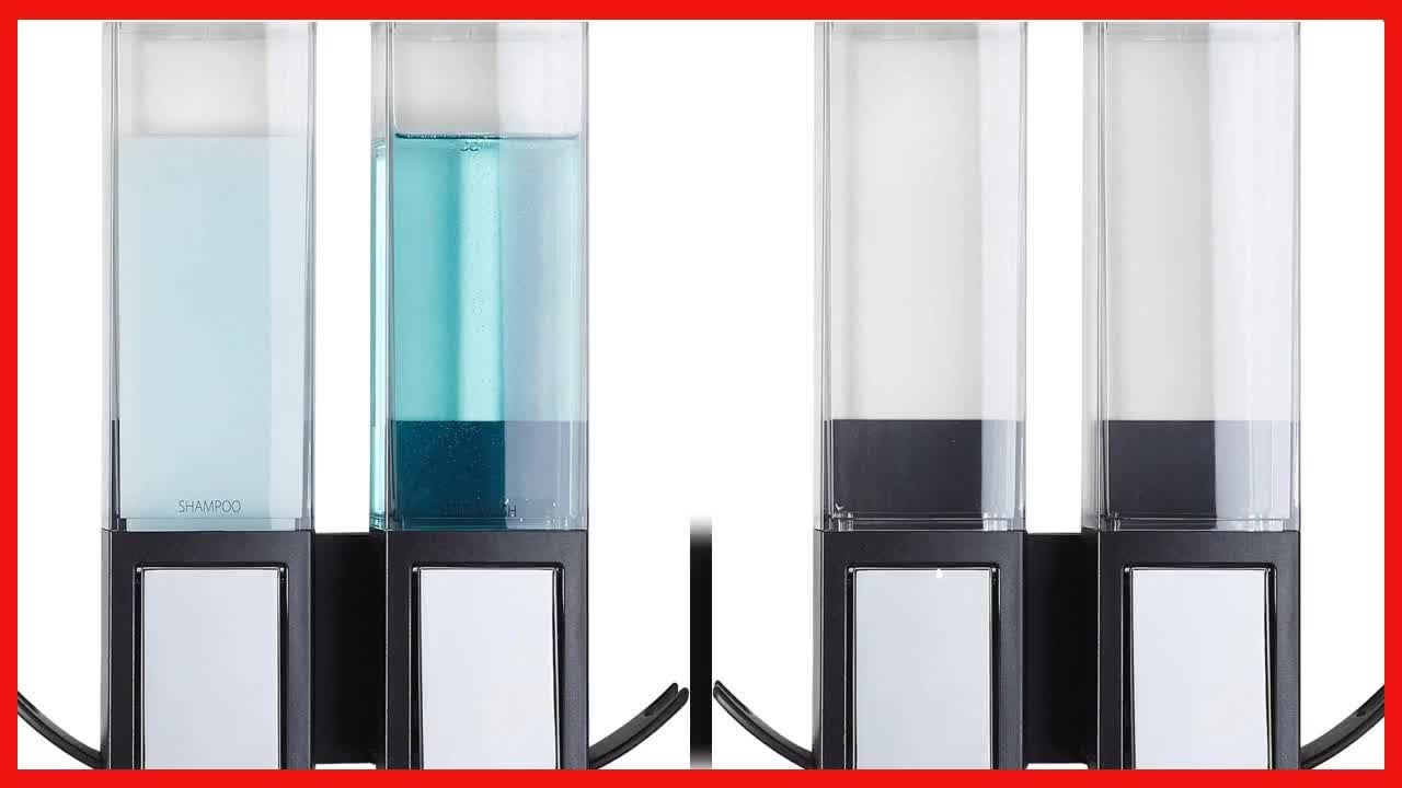 Better Living Products 77284 Clever Soap and Shower Double Dispenser, Black/Chrome