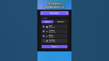 HD Admin Moderation UI #robloxdev #roblox #games #gamedev