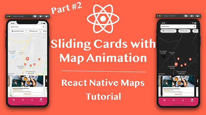 #2 Sliding Items on MapView with Animation React Native Maps Tutorial