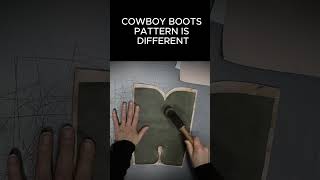 COWBOY BOOTS PATTERN IS DIFFERENT #shorts #shoemaking #cowboyboots #boots  #handcraftedshoes