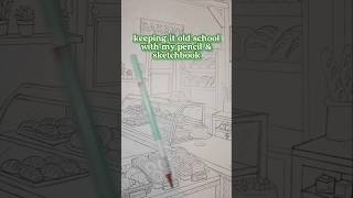 The satisfying process of hand-drawing a bakery coloring book page ✏️ #art #shorts