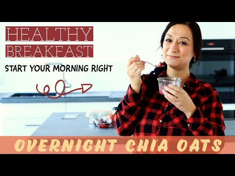 Overnight Chia Hafer Frühstück mit Obst / Fulya Daydesignn