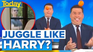Prince Harry’s hilarious juggling cameo inspirers Aussie host | Today Show Australia