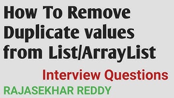 How to Remove Duplicate Values From Java List/ArrayList | Java Interview Questions