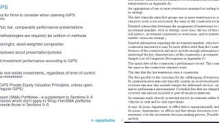 describe the nine major sections of the GIPS standards.