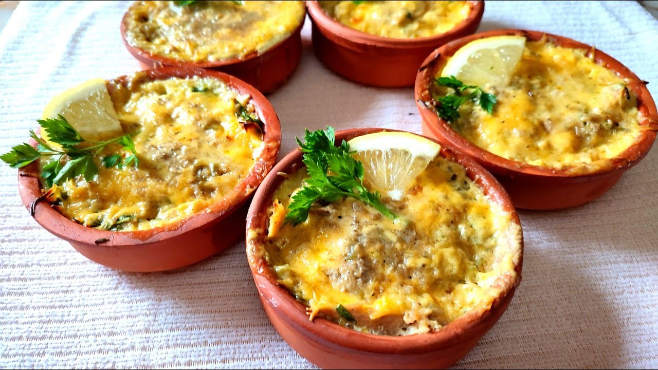 قرنون في الفرن باالدجاج غرقان سهل بسيط ولذيذ