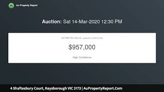 4 Shaftesbury Court, Keysborough VIC 3173 | AuPropertyReport.Com