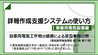 事業用１２号（旧１１号）：自家用電気工作物の破損による波及事故