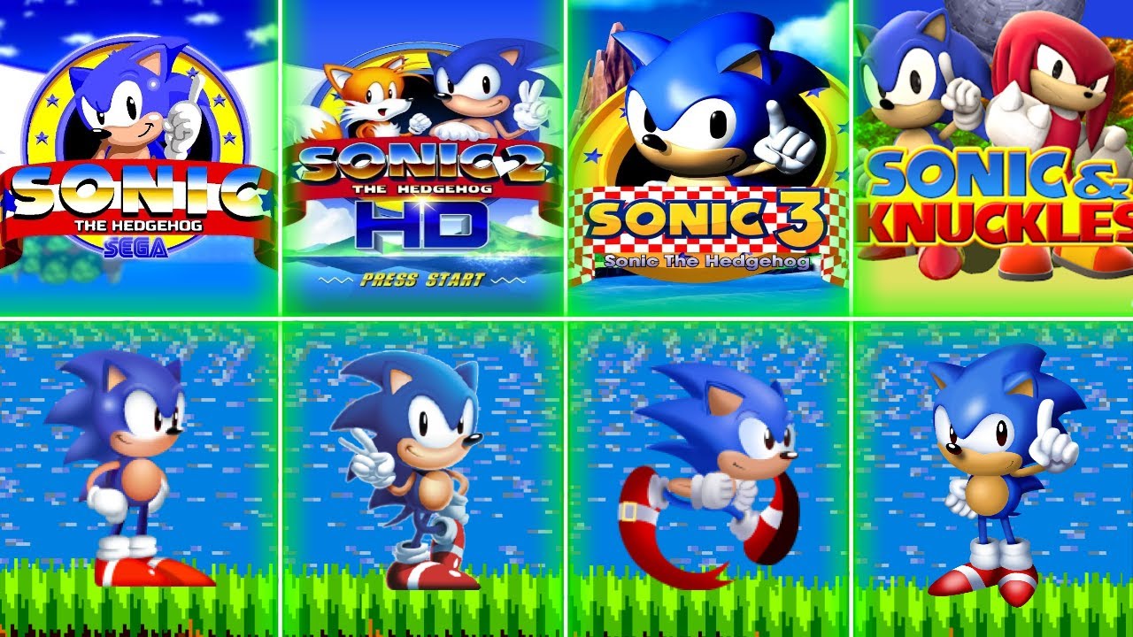 Evolution of Sonic HD Trilogy - Sonic HD, Sonic 2 HD and Sonic 3 HD