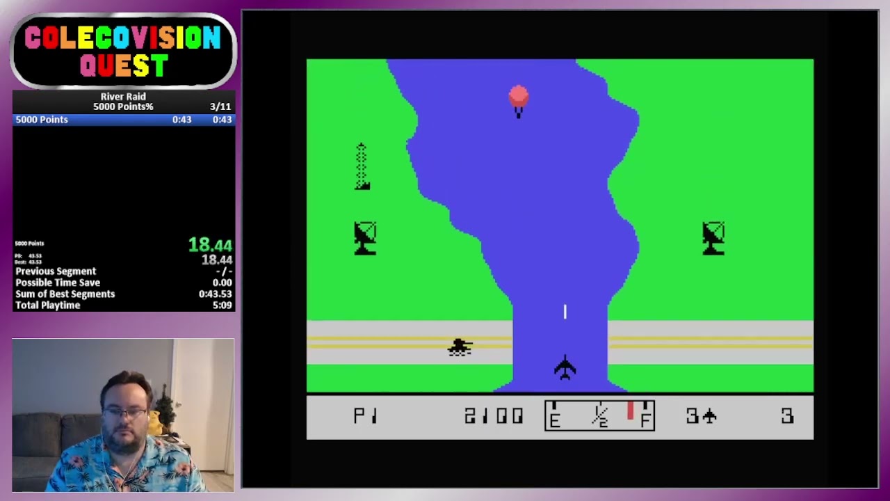 River Raid  (Colecovision) 5000 Points WORLD RECORD Speedrun in 
