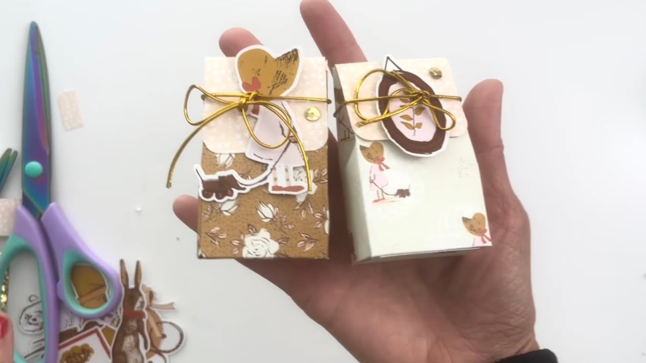 Мастер-класс по изготовлению коробки для упаковки сладостей с бумажными подушечками 6x6. Вмещает ...