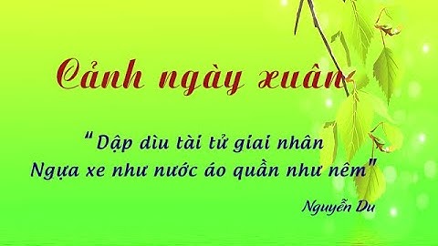 Trích đoạn Cảnh ngày xuân (Truyện Kiều) của Nguyễn Du | Đọc thơ | Ngữ văn 9 | Kênh Anh văn học
