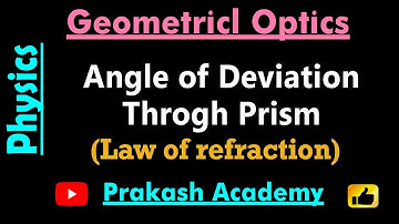 Deviation through prism:  A must watch video.
