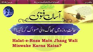 Halat e Roza Main Jhaag Wali Miswake Karna Kaisa