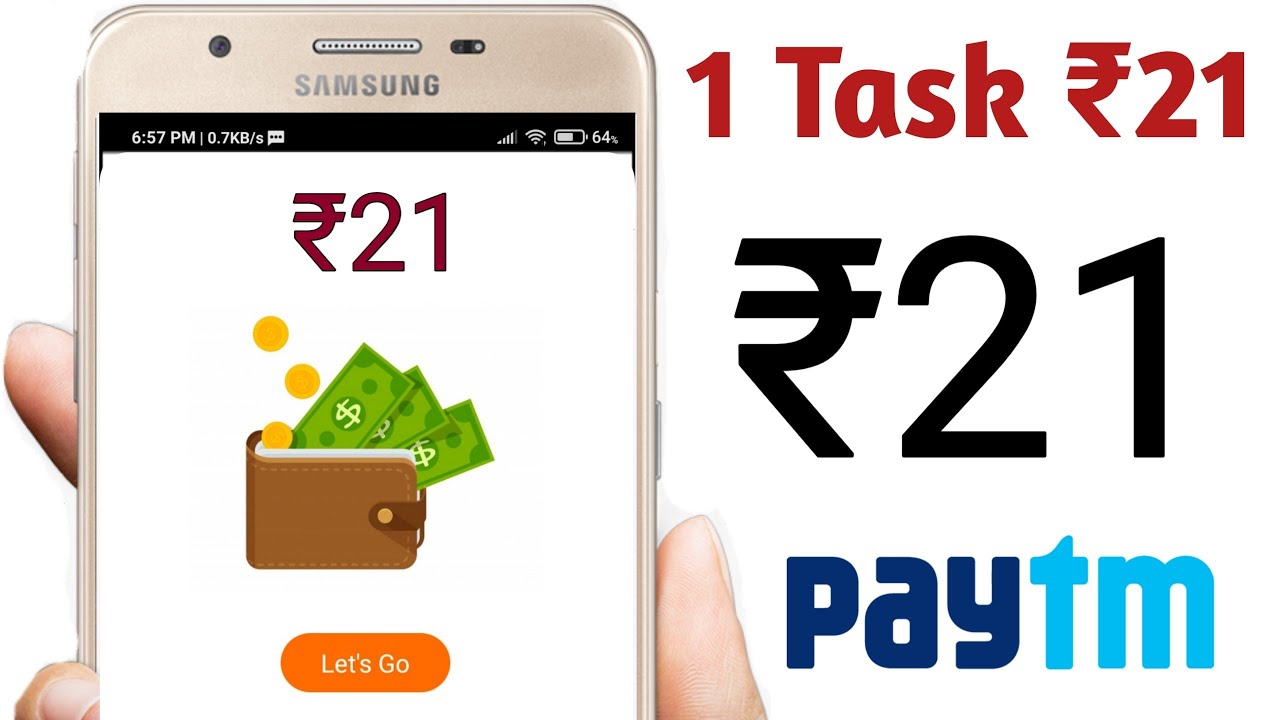 ₹21 1Task ₹21 Paytm New Earning App 2021 Best App - YouTube