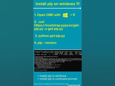 install pip on windows using cmd | how to install pip in python windows ...