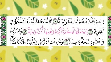 القراءة الصحيحة لكلمة( وتعيها ) سورة الحاقة الآية 12 .