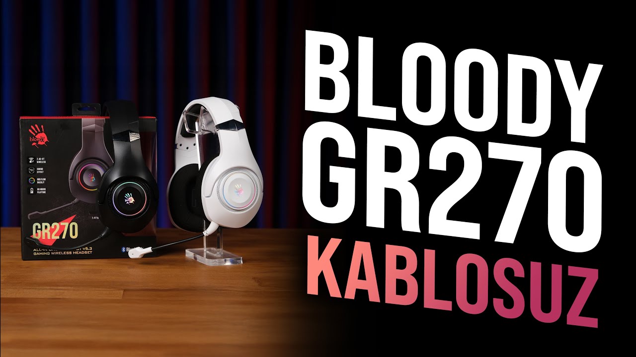 A4Tech Bloody GR270 Kablosuz RGB 7.1 Surround Siyah Gaming Kulaklık