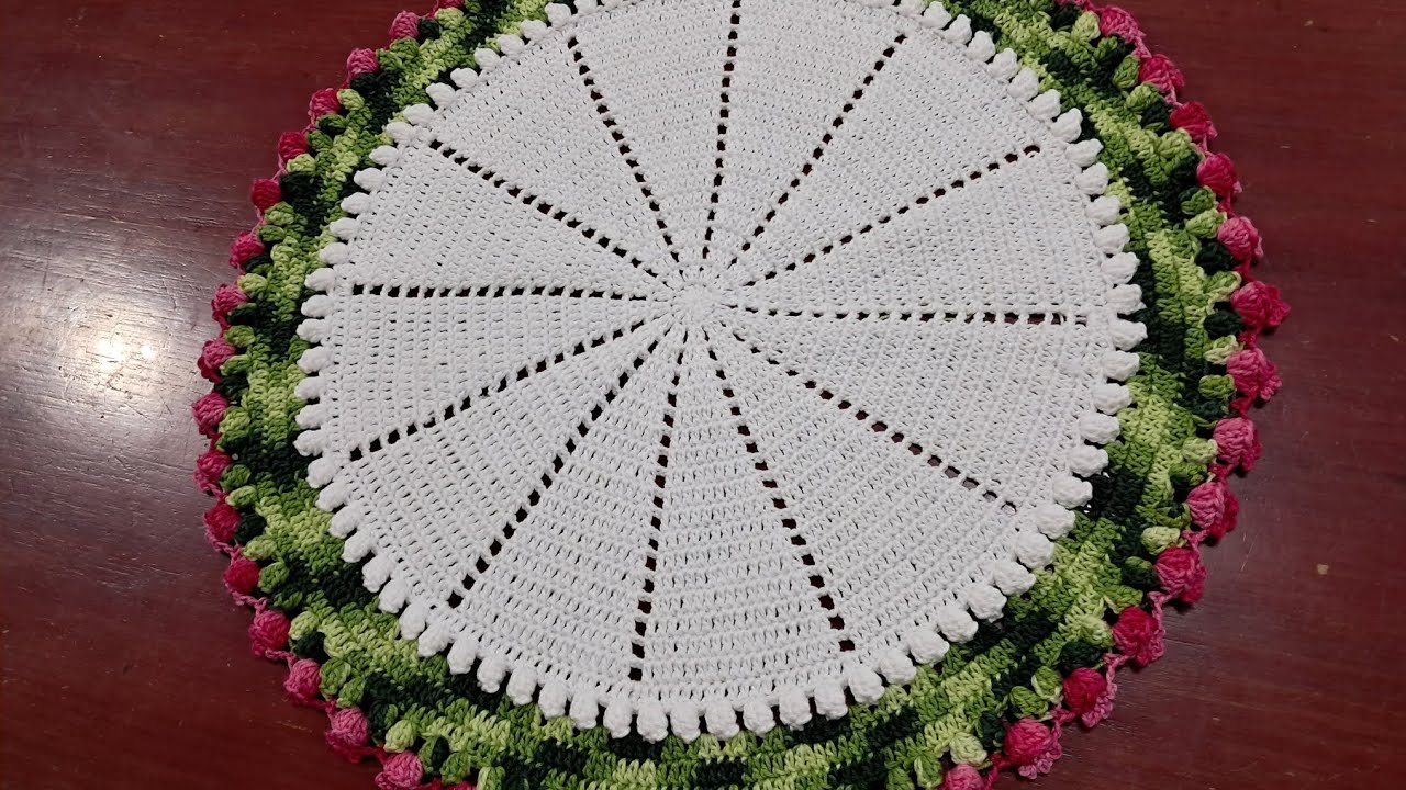 Centro de mesa tulipa em crochê 