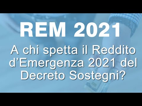 Reddito di Emergenza 2021 a chi spetta e quando arriva? ?