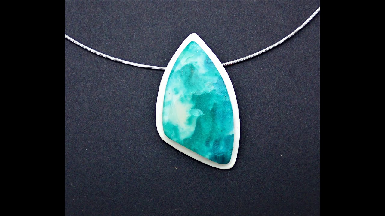 Acrylic paint on polymer clay - pendant