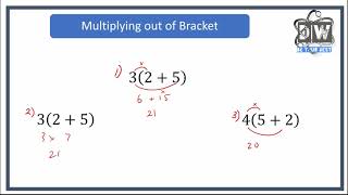 Algebra (Multiplying out of Brackets 1)