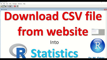 Download CSV files from internet into R Statistics