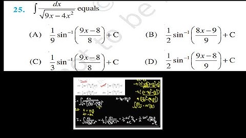 Integration of dx/√9x-4𝑥^2 /NCERT Maths/Integrals/7.4 Exercise/25th  question