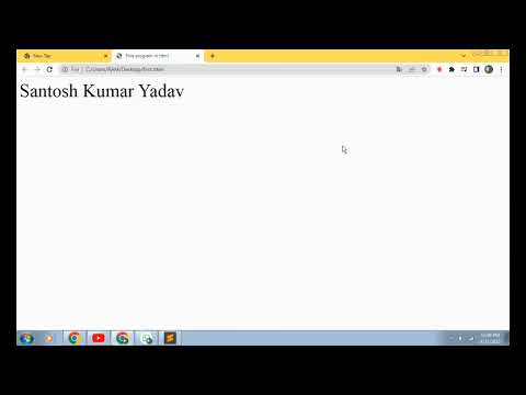 Print Your name with html || html first code..