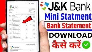 J&K Bank Mini Statement Download Kaise Karen | How to Download Statement on JK Bank Mpay screenshot 5