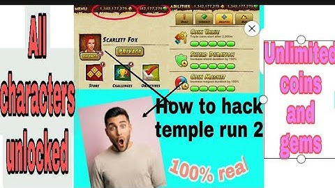 How to hack temple run 2 in mobile and unlock all characters and unlimited coins