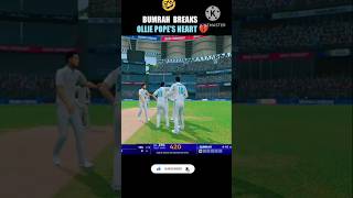 🤓🤪Bumrah Breaks Ollie Pope's Heart 💔 in rc 24 #shorts #rc24