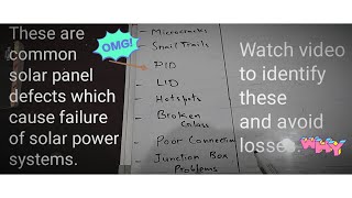 Common Defects in Solar Panels