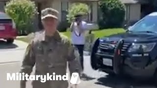 Son surprises father at retirement parade | Militarykind