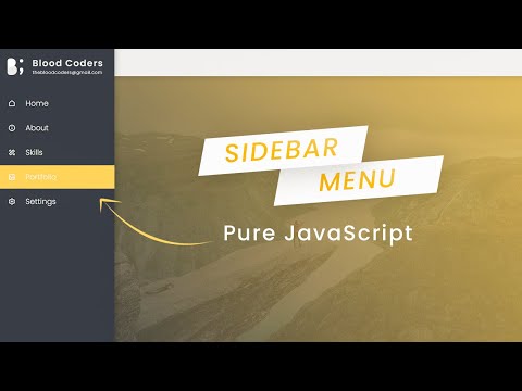 Responsive Sidebar Menu HTML CSS And JavaScript | Sidebar Nav Menu HTML CSS JavaScript Tutorial