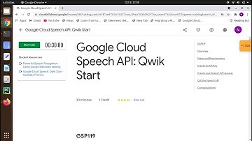 Google Cloud Speech API: Qwik Start