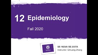 SS 1023/2037 12-Epidemiology