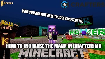HOW TO INCREASE THE MANA IN CRAFTERSMC SKYBLOCK #craftersmc #satnetwork #stnetwork #wenpixel ..