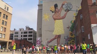 Looking up in Downtown Hartford | First-ever mural tour shows off supersized public art projects