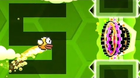 Flappy Hexagon but with the real flappy bird!? Geometry  dash mobile [2.11]